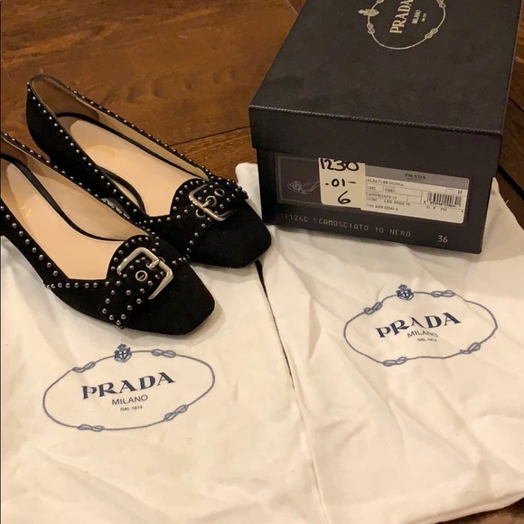 Prada Suede Heels Calzature Donna Scamosciato - Picture 10 of 11